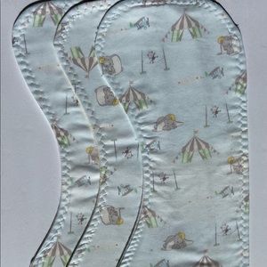 Sweet and soft set of 3 baby burp cloths